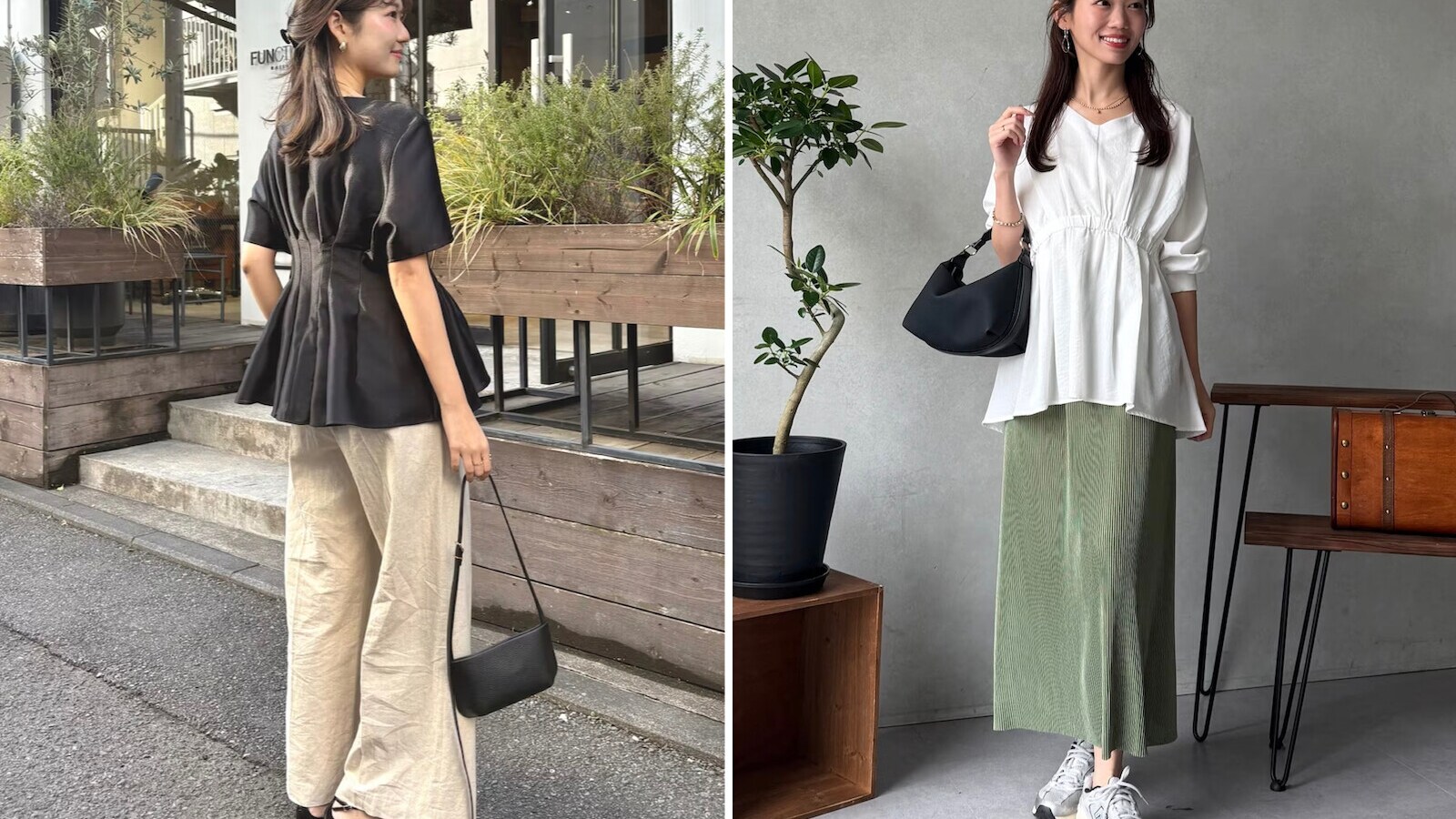 40代女性の体型カバーに◎ トレンドの「ペプラムトップス」を使った“映える”スタイル4選 [カラーコーディネート] All About